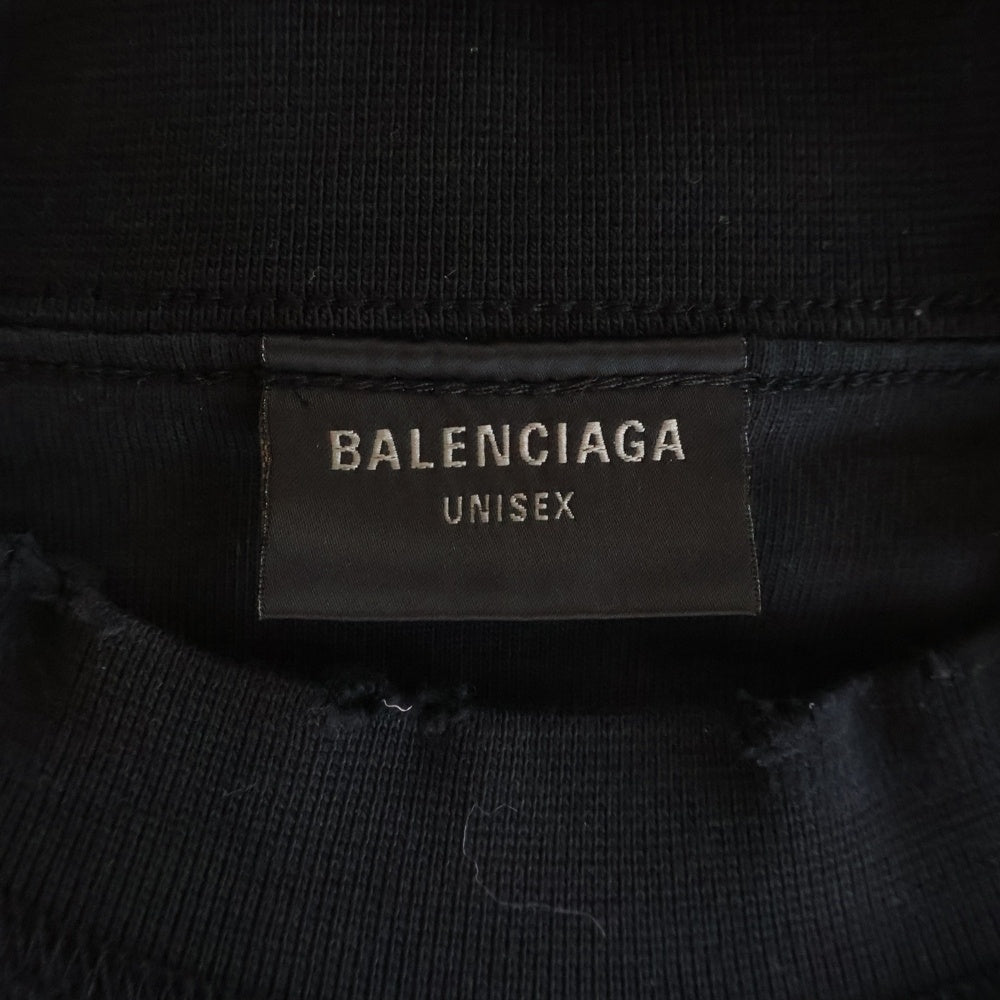 BALENCIAGA(バレンシアガ) Destroy Inside Out T-Shirt 720198 TQVP3 デストロイ インサイドアウト オーバーサイズ半袖Tシャツ ブラック