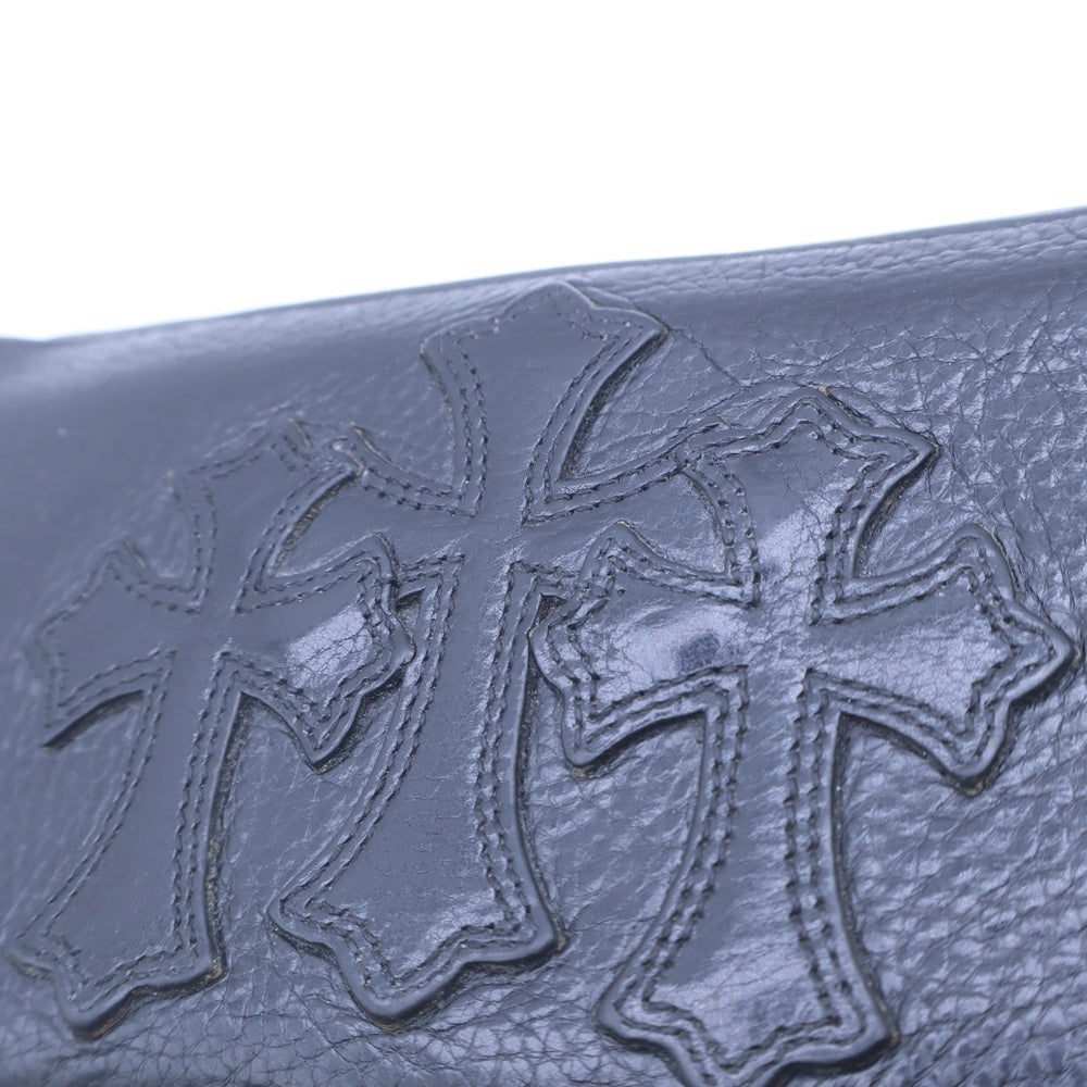 CHROME HEARTS(クロムハーツ) REC F ZIP 3セメタリー クロスパッチ ラウンドファスナーウォレット 長財布 ブラック