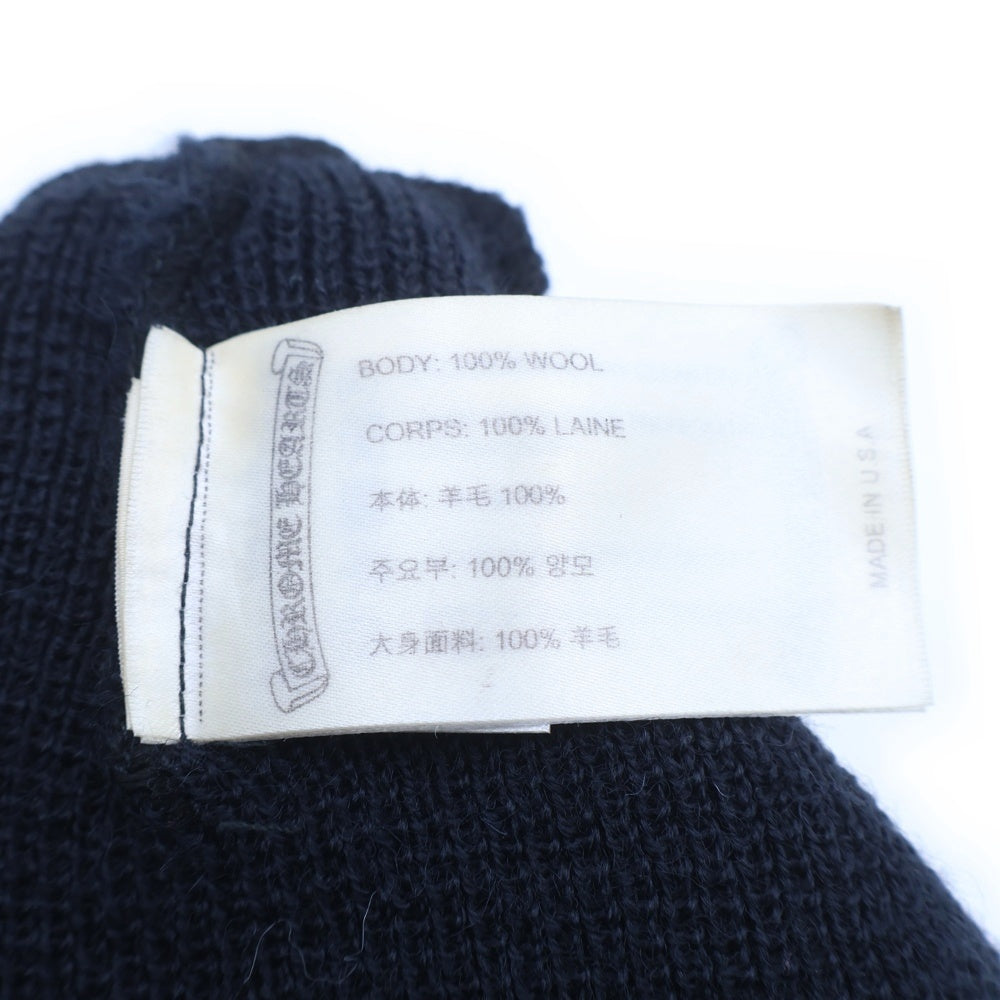 CHROME HEARTS(クロムハーツ) WOOL WATCH CAP CHプラス刺繍ウールビーニー ニットキャップ 帽子 ブラック