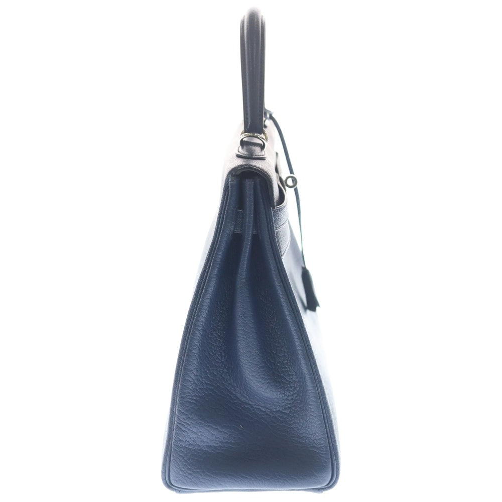 HERMES(エルメス) ケリー 32 E刻印 シルバー金具 2WAYショルダーバッグ ハンドバッグ ブルー/シルバー レディース