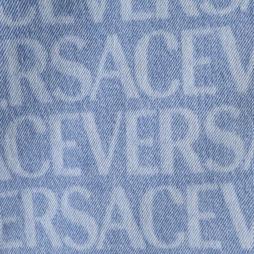 VERSACE(ヴェルサーチ) バロッコシー柄 オールオーバー デニムシャツ インディゴ 1007836