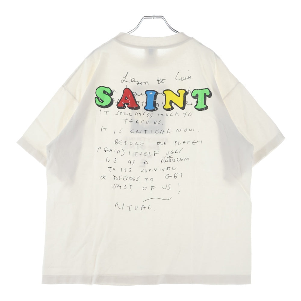 SAINT MICHAEL(セントマイケル) 26SS JR_SS T-SHIRT JR SS Tシャツ プリント ホワイト SM-MK8-0000-C04