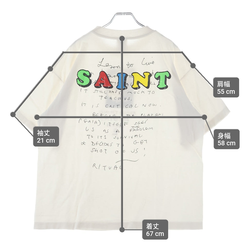 SAINT MICHAEL(セントマイケル) 26SS JR_SS T-SHIRT JR SS Tシャツ プリント ホワイト SM-MK8-0000-C04