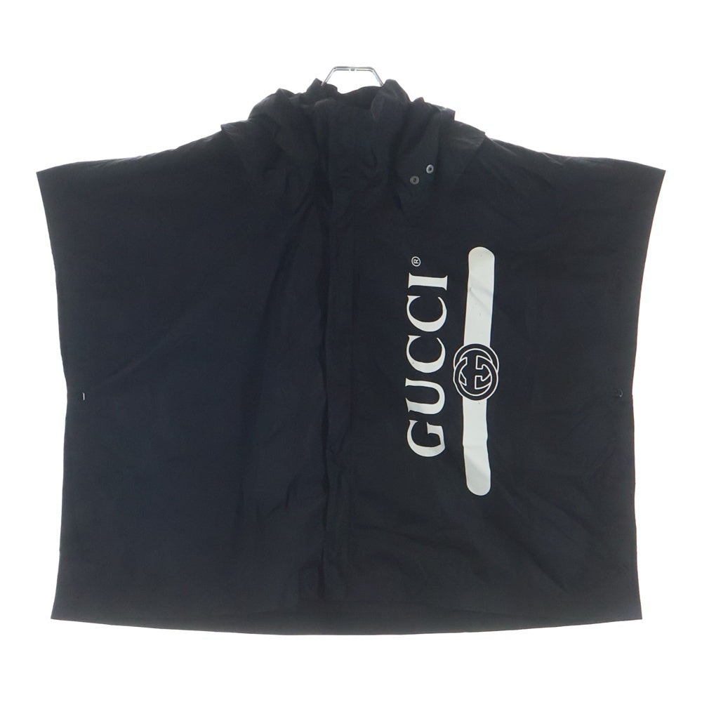 GUCCI(グッチ) 21SS ヴィンテージロゴ ナイロンケープ レインコート 626382 4G355 ブラック