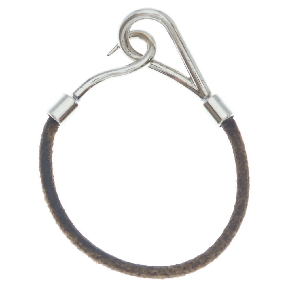 HERMES(エルメス) ジャンボH レザーブレスレット シルバー/ブラウン