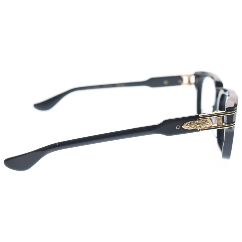 CHROME HEARTS(クロムハーツ) BULGE サイドフローラルクロス ウェリントン サングラス メガネ ブラック/ゴールド