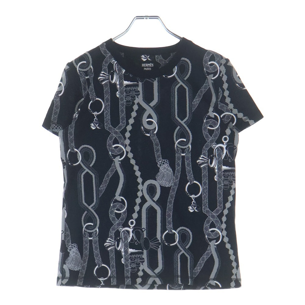 HERMES(エルメス) パルフロワ リミックス プリント Tシャツ ブラック 5H4628DS レディース