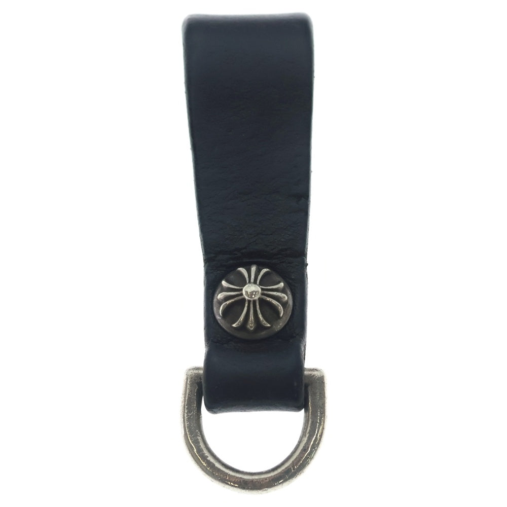CHROME HEARTS(クロムハーツ) BELT LOOP D RING Dリング クロスボールベルトループ ブラック/シルバー BCA415