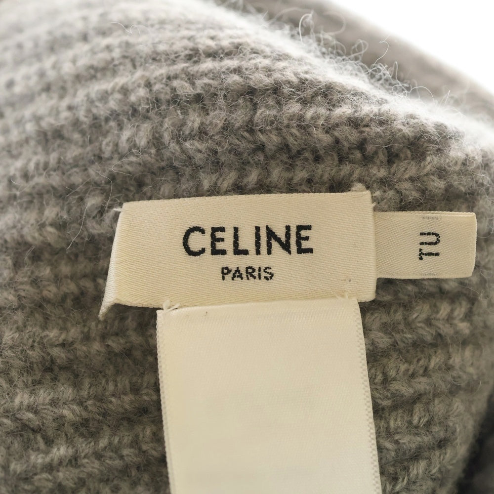 CELINE(セリーヌ) Triomphe Cloche Beanie 2A80T384D.09GM トリオンフ クロシェハット カシミアビーニー グレー レディース