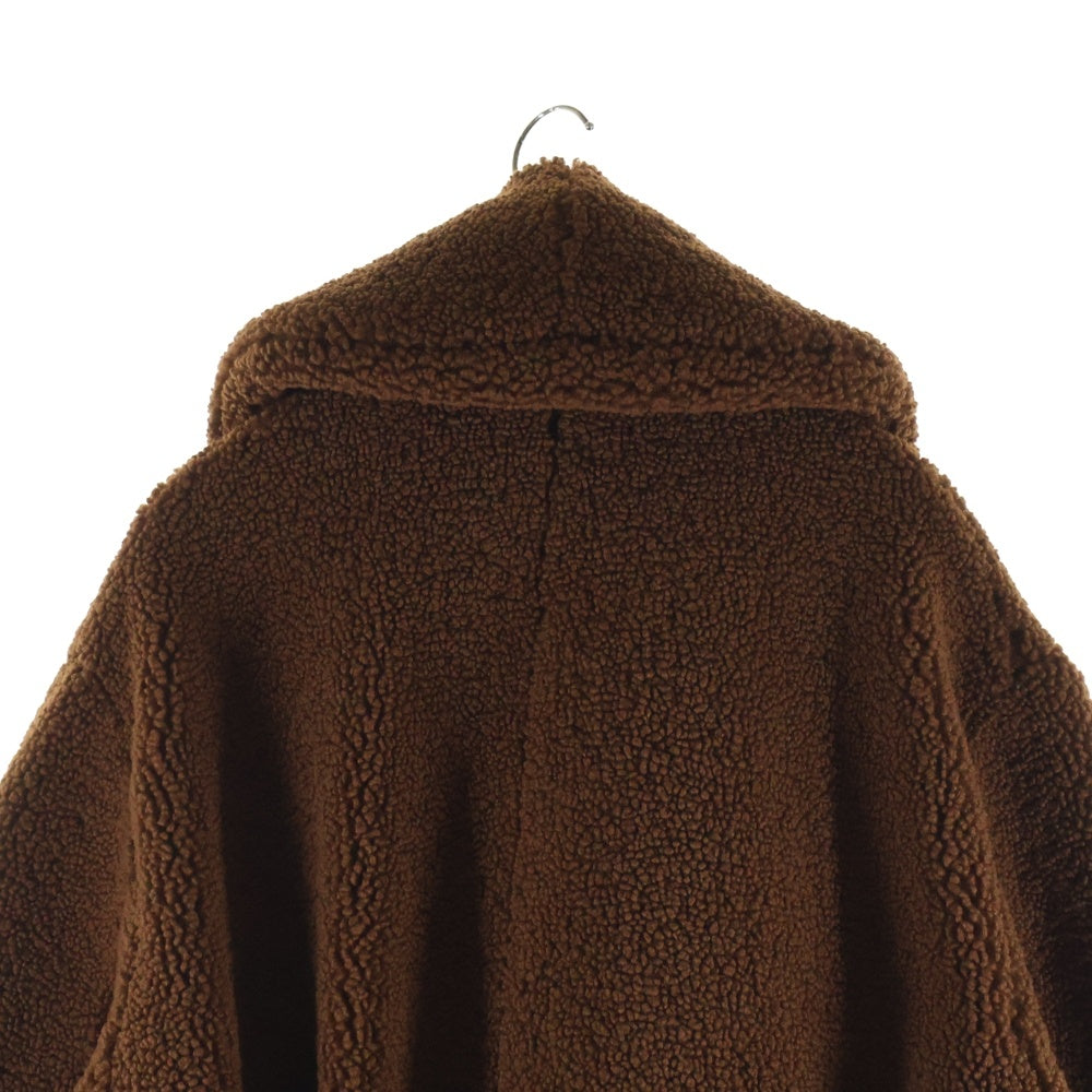 CASABLANCA(カサブランカ) 23AW Recycled Polyester Shearling Robe MF23-OT-005-02 ポリエステル ベルト付きボアコート ブラウン