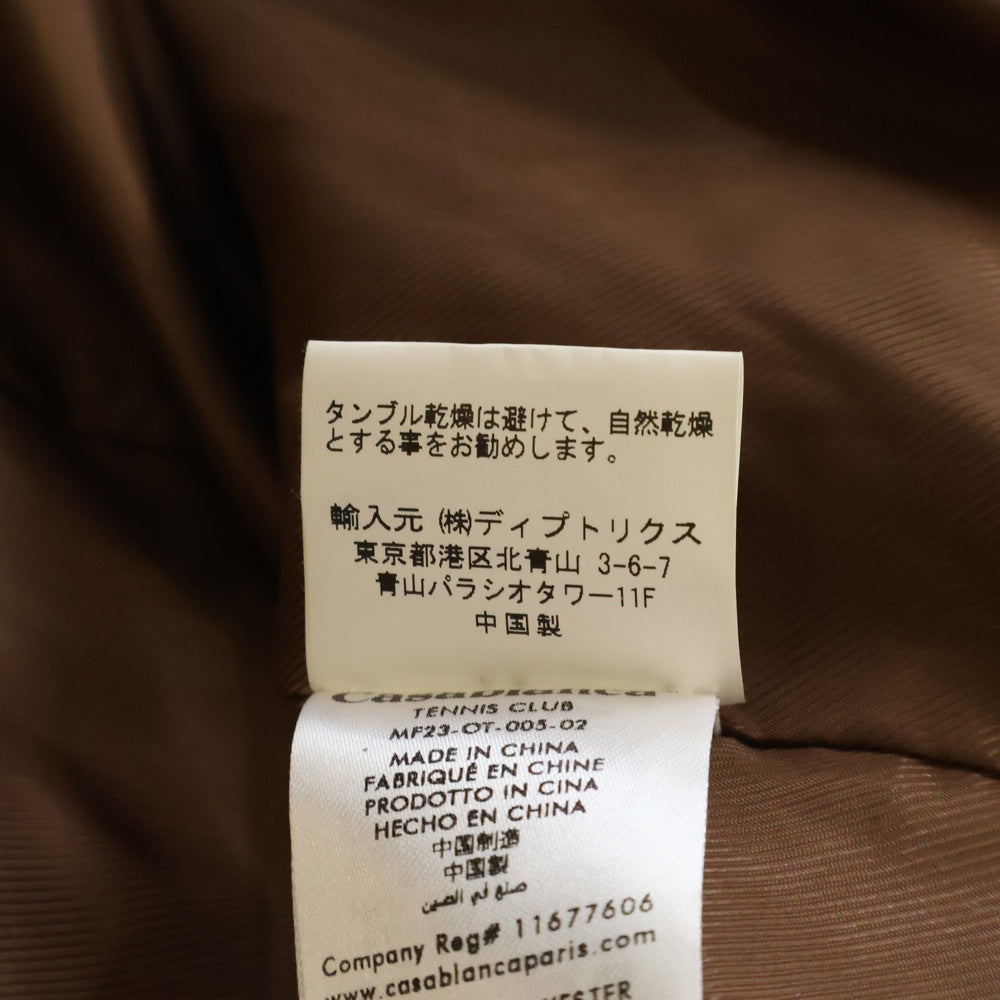 CASABLANCA(カサブランカ) 23AW Recycled Polyester Shearling Robe MF23-OT-005-02 ポリエステル ベルト付きボアコート ブラウン