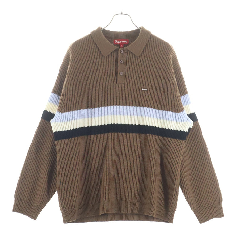 SUPREME(シュプリーム) 23AW Small Box Polo Sweater スモールボックスポロセーター ニット ブラウン