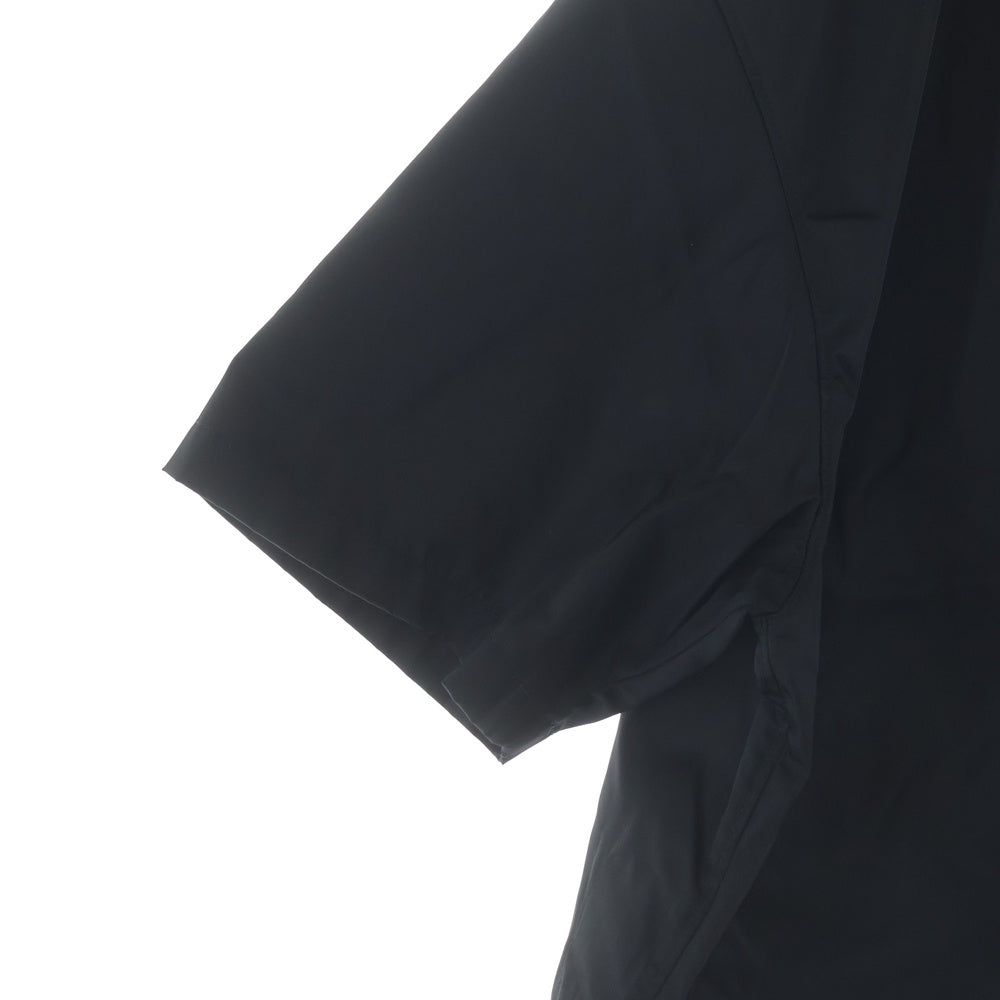 PRADA(プラダ) RE-NYLON リナイロン トライアングルロゴ ナイロン オープンカラー 半袖シャツ SC449 S182 1WQ8 ブラック