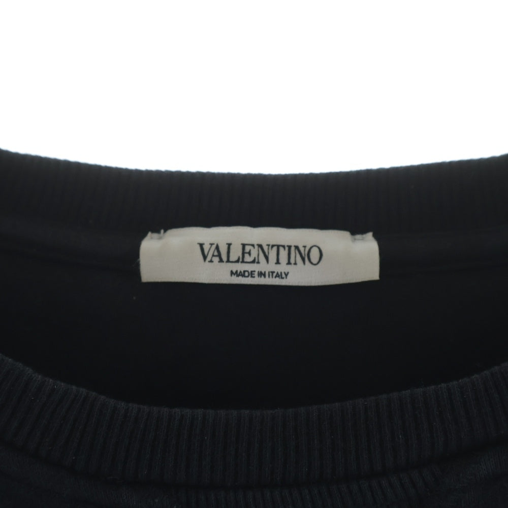 VALENTINO(ヴァレンティノ) ロゴプリント クルーネックスウェットトレーナー UV3M10G3TV ブラック