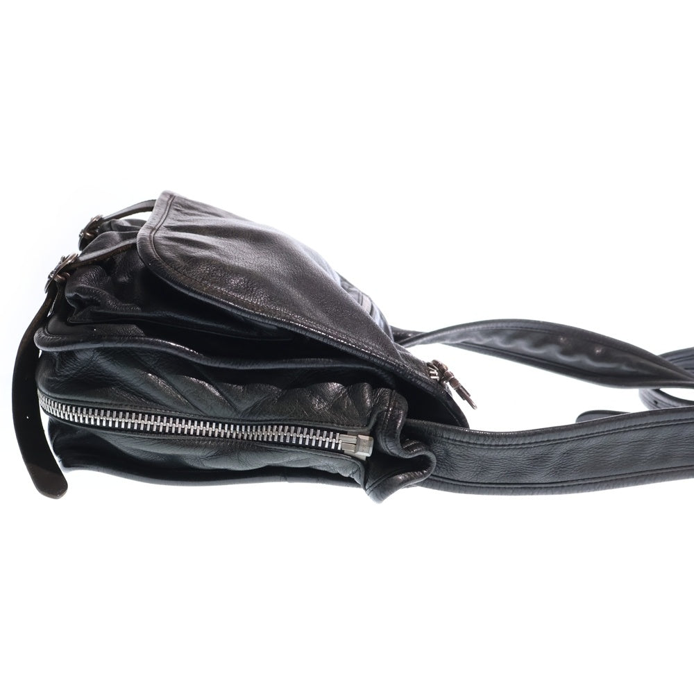CHROME HEARTS(クロムハーツ) SHOULDER BAG-TINY ガンスリンガーストラップレザーショルダーバッグ ブラック レディース