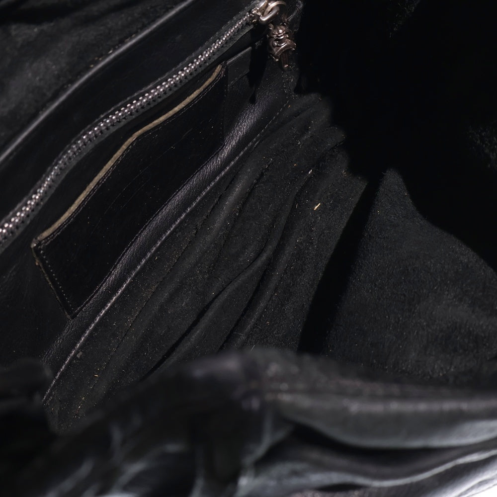CHROME HEARTS(クロムハーツ) SHOULDER BAG-TINY ガンスリンガーストラップレザーショルダーバッグ ブラック レディース