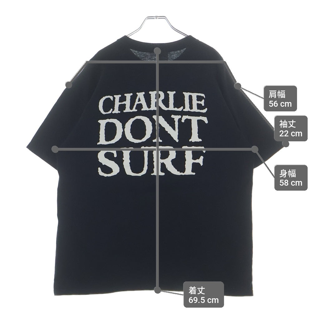 VINTAGE(ヴィンテージ) 00s CHARLES MANSON CHARLIE DON'T SURF チャールズマンソン ANVILボディ プリントTシャツ 半袖カットソー ブラック