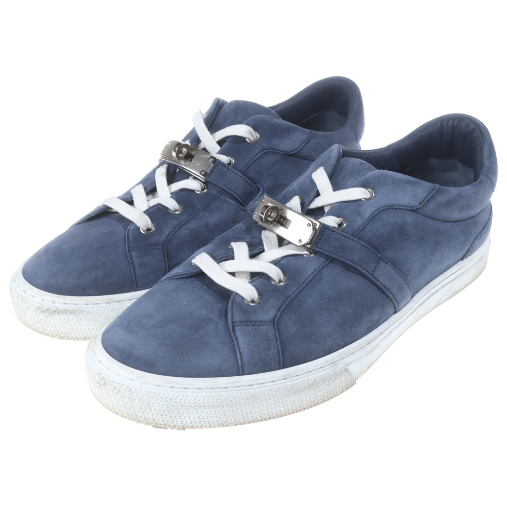 HERMES(エルメス) デイ ケリー金具 スエードローカットスニーカー H241856ZH ネイビー