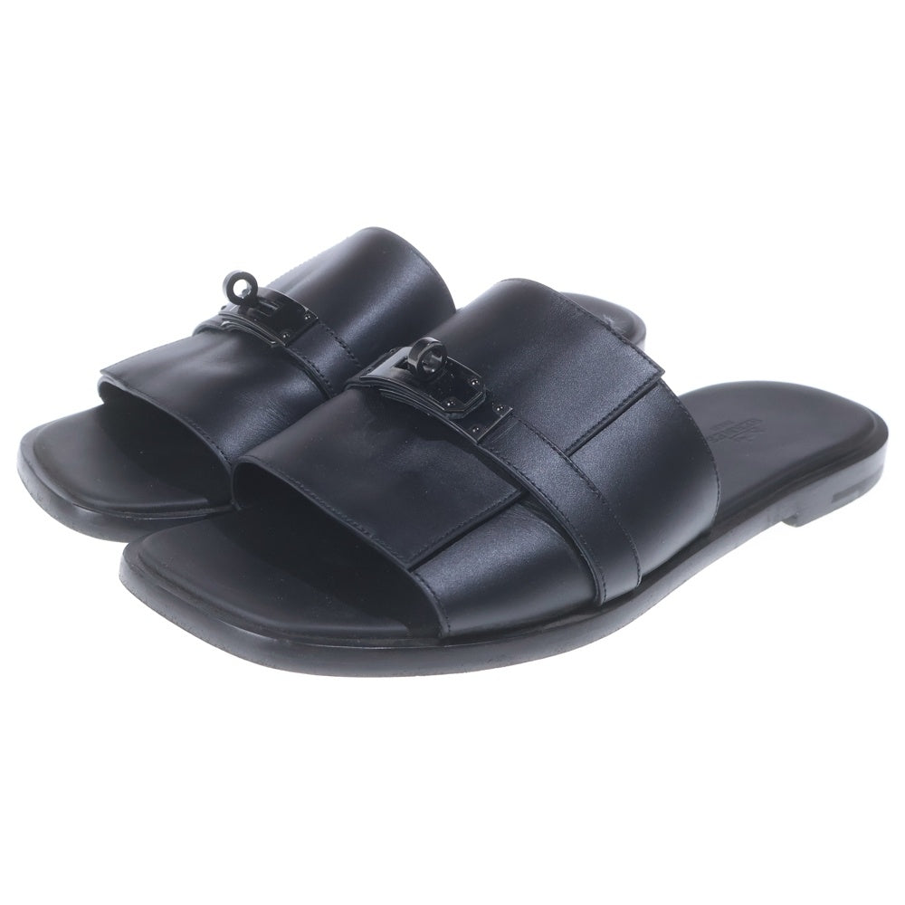 HERMES(エルメス) ガブリエル ケリー金具 レザーサンダル H231736ZH ブラック