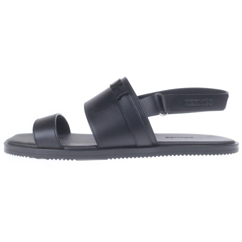 HERMES(エルメス) アンリオ Hロゴ アンクルストラップ カーフレザーサンダル H232976ZH ブラック