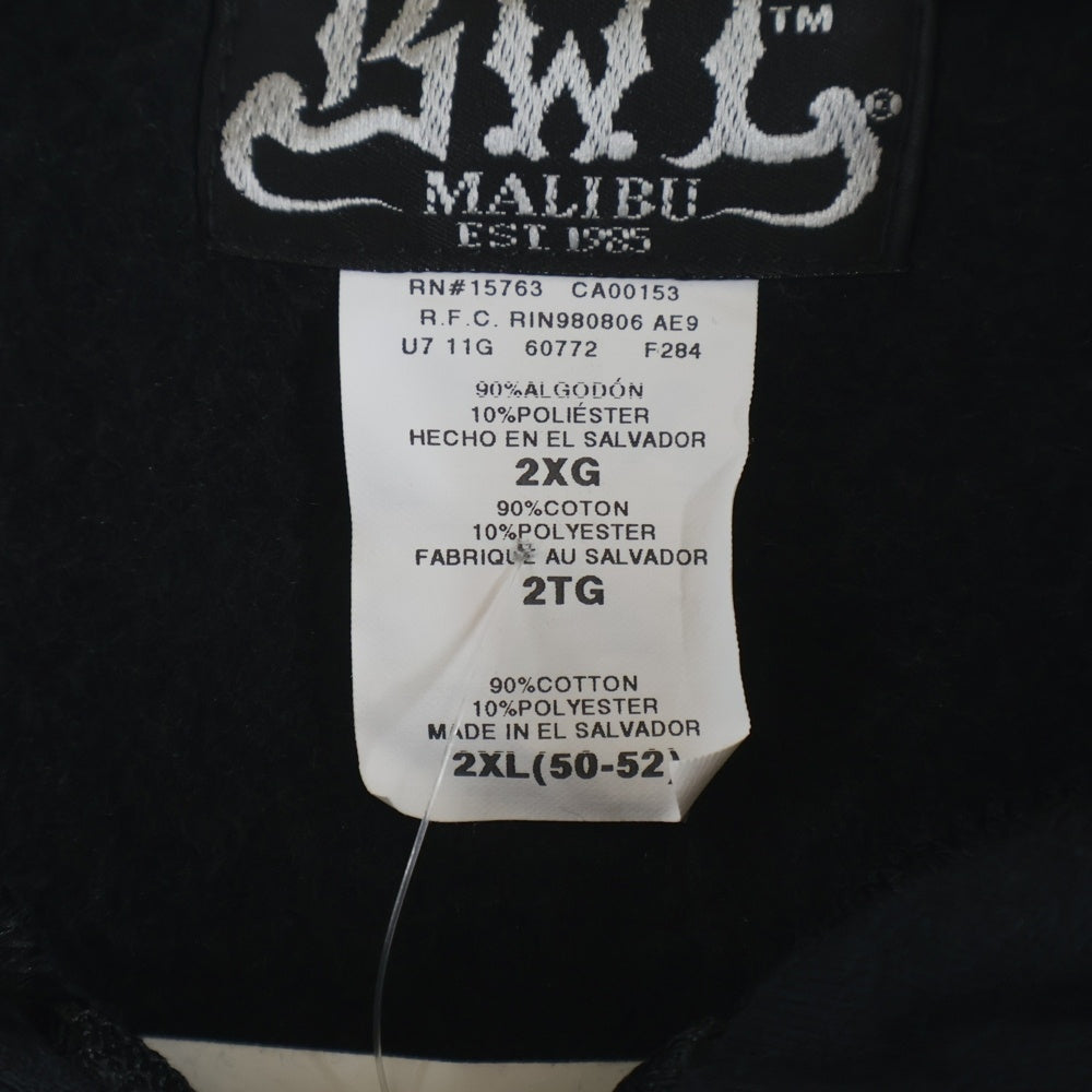 Bill Wall Leather/BWL(ビルウォールレザー) トライバルロゴプリントジップアップパーカー ブラック
