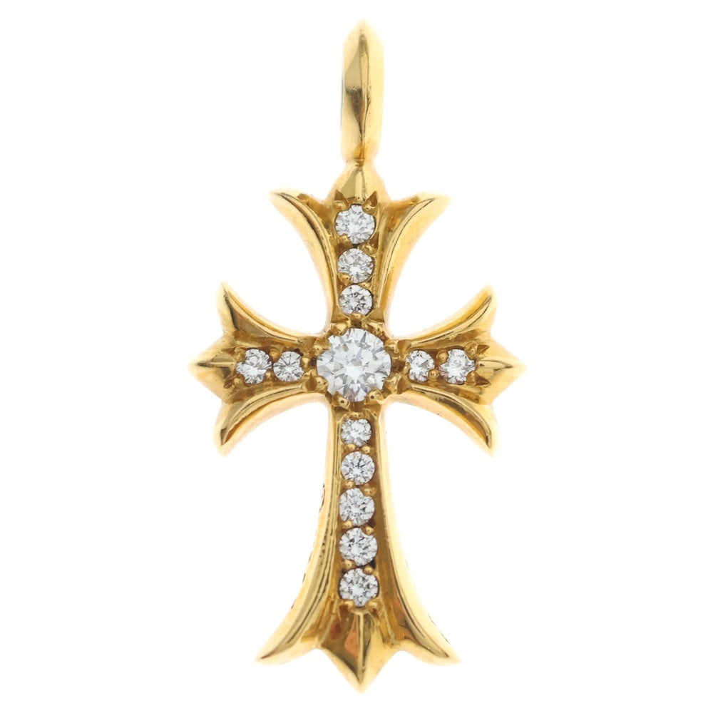 CHROME HEARTS(クロムハーツ) 22K TNY CRSF P/DIA タイニーファットクロス PAVEダイヤ ペンダントトップ ゴールドBCA033