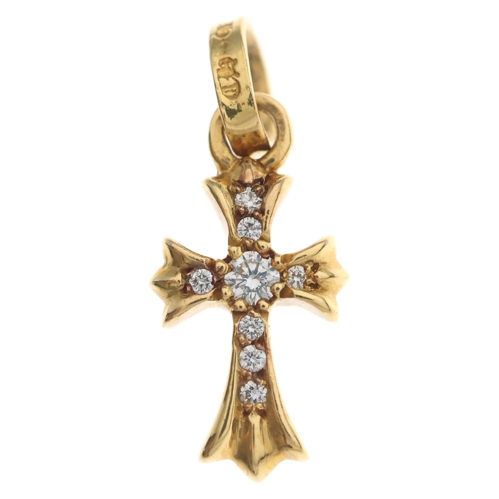 CHROME HEARTS(クロムハーツ) 22K CRS BBYFAT P/DIA ベイビーファットクロス PAVEダイヤ ペンダントトップ ゴールド BCA035