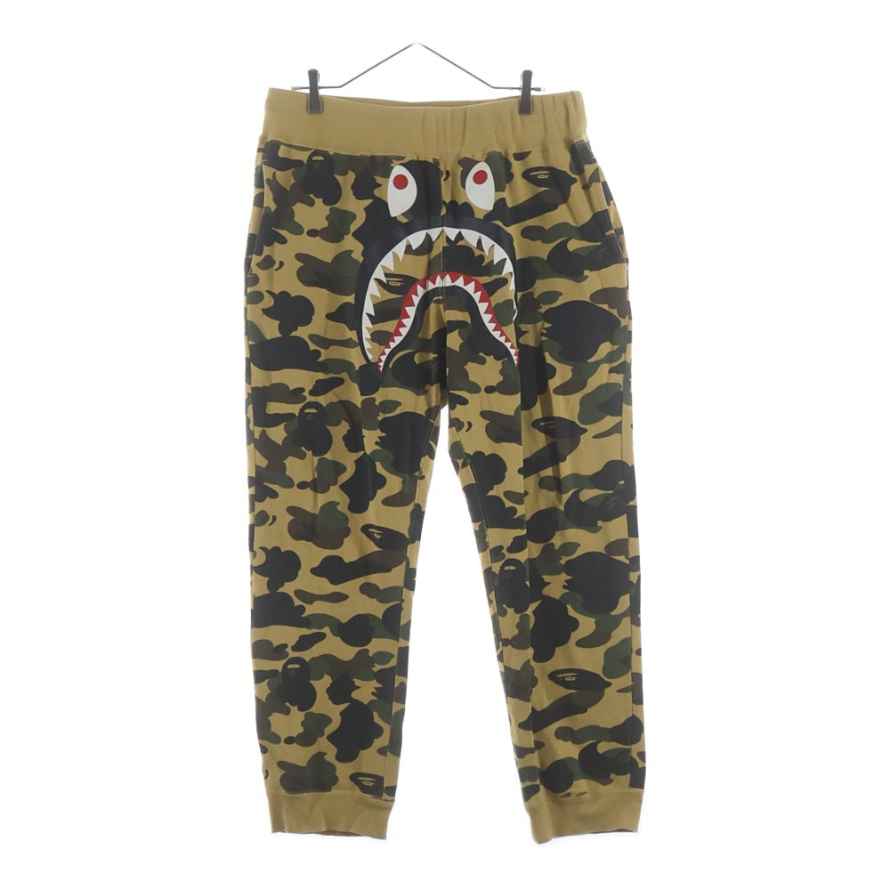 A BATHING APE(アベイシングエイプ) 1ST CAMO SHARK SLIM SWEAT PANTS 1STカモシャークスリムスウェットパンツ ブラック 001PTI301014M