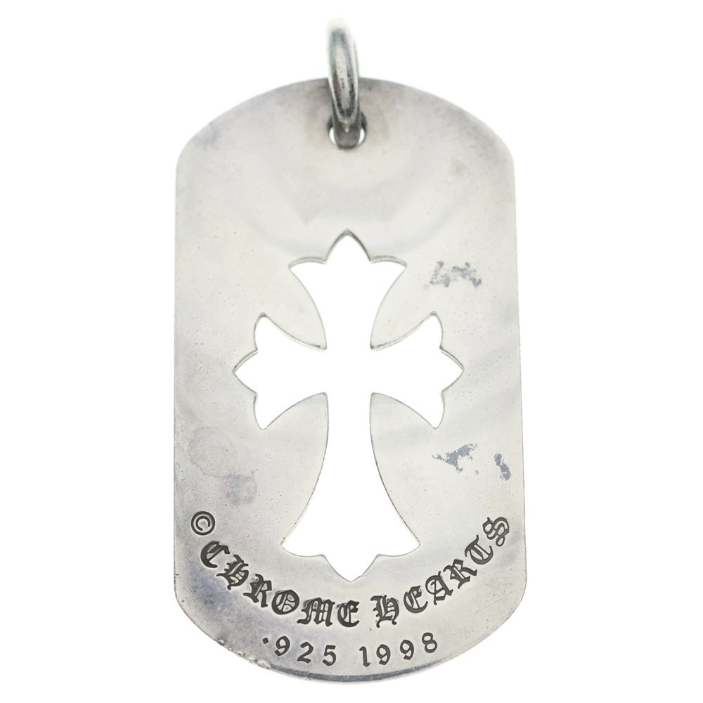 CHROME HEARTS(クロムハーツ) D TAG LRG CO CRS カットアウトクロスドッグタグ ラージ ペンダントトップ シルバー BCA239
