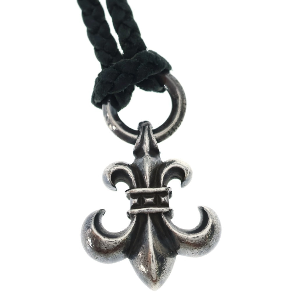 CHROME HEARTS(クロムハーツ) OLD BS FLUER BSフレアペンダント レザーブレイドシルバー ネックレストップ シルバー/ブラック