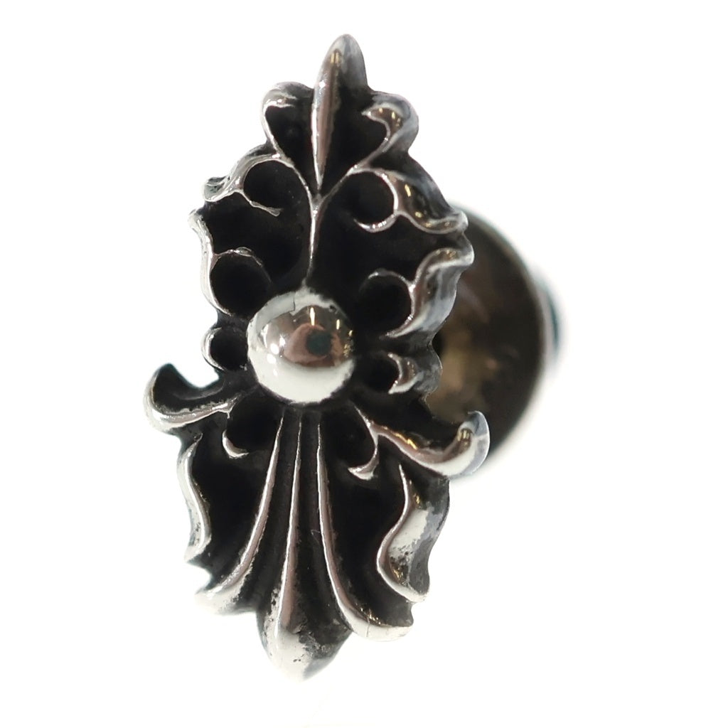 CHROME HEARTS(クロムハーツ) Floral Teardrop フローラル クロス ティアドロップ ピアス シルバー