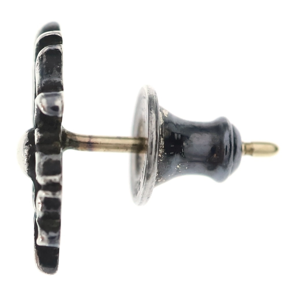 CHROME HEARTS(クロムハーツ) Floral Teardrop フローラル クロス ティアドロップ ピアス シルバー
