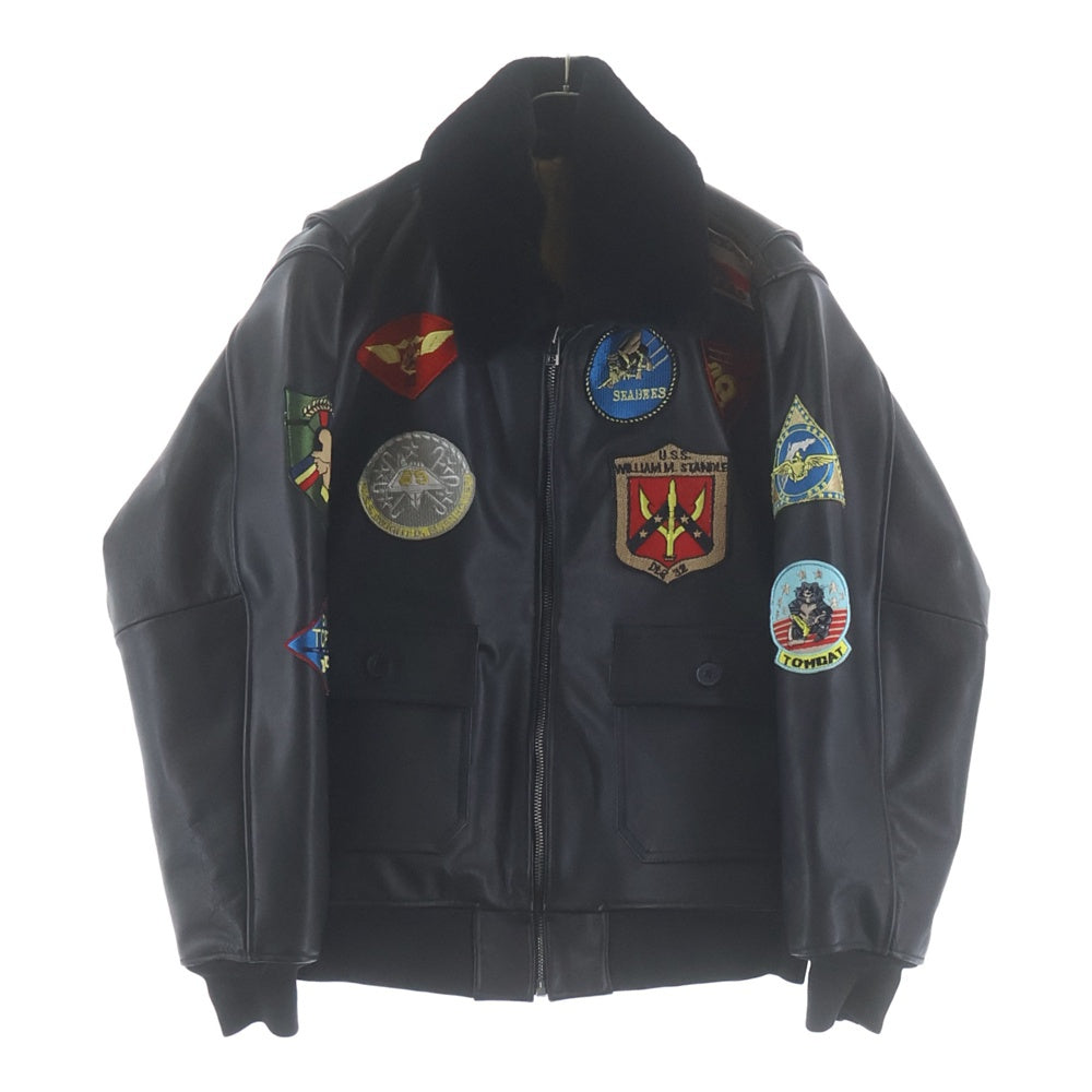 NO BRAND(ノーブランド) G-1 TOP GUN MODEL トップガンモデル レザージャケット ブラック