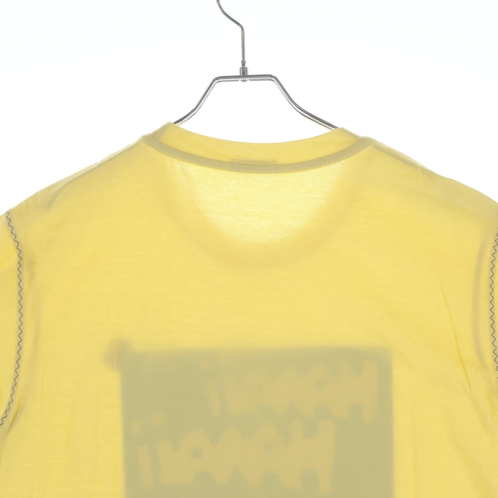 MONCLER(モンクレール) SS T-SHIRT H10918C00050 8390Y プリント半袖Tシャツ イエロー