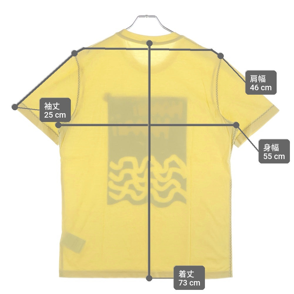 MONCLER(モンクレール) SS T-SHIRT H10918C00050 8390Y プリント半袖Tシャツ イエロー
