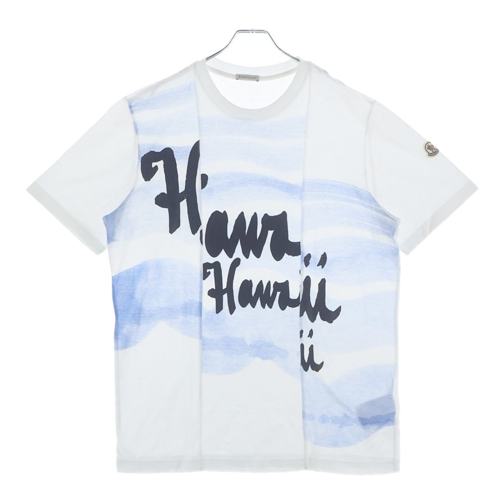 MONCLER(モンクレール) SS T-SHIRT H10918C00047 8390Y プリント半袖Tシャツ ホワイト