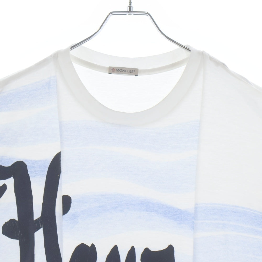 MONCLER(モンクレール) SS T-SHIRT H10918C00047 8390Y プリント半袖Tシャツ ホワイト