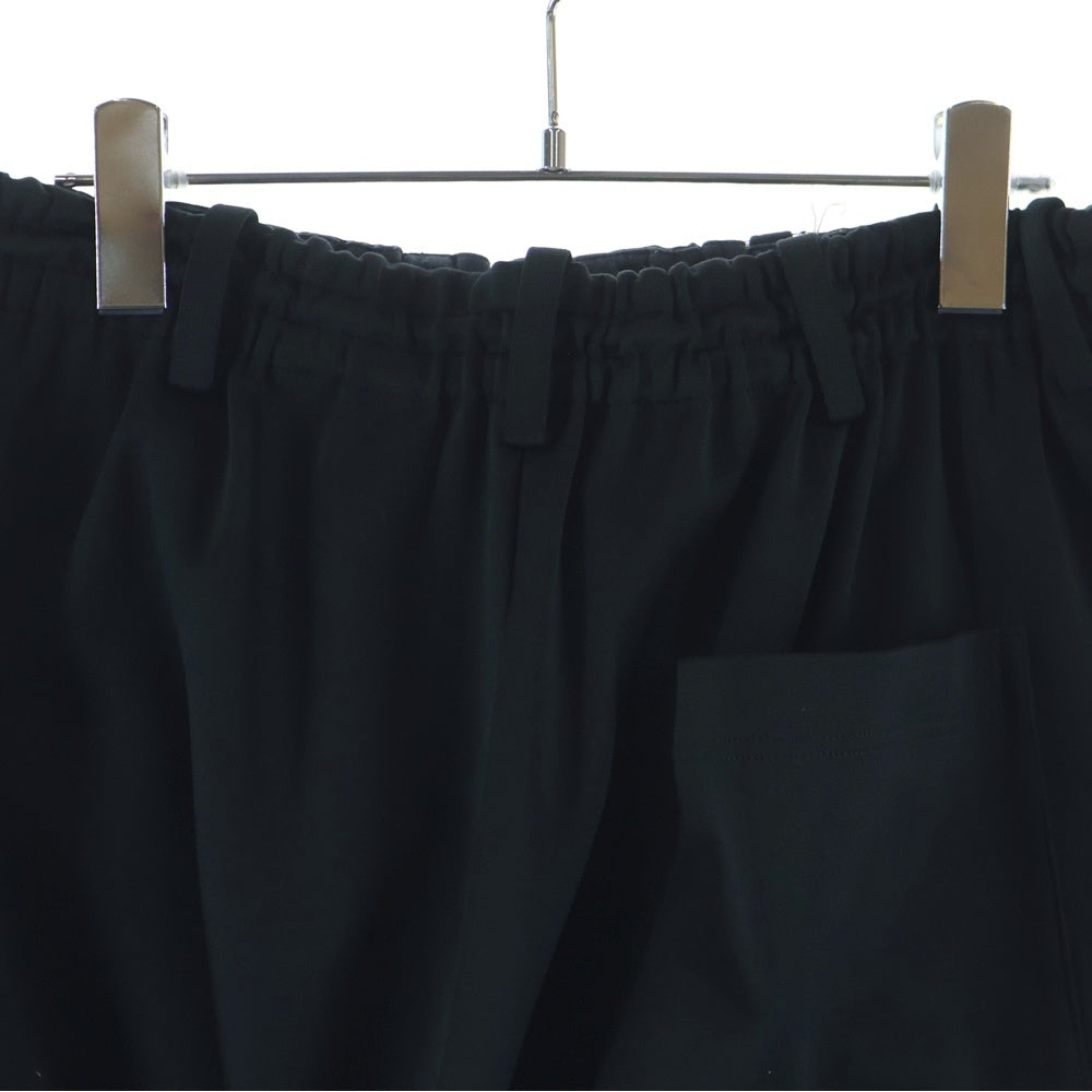 s'yte(サイト) 25SS SMOOTH JERSEY RIBBED HEMS BALLOON SARUEL PANTS バルーン サルエルパンツ ブラック UT-P12-902