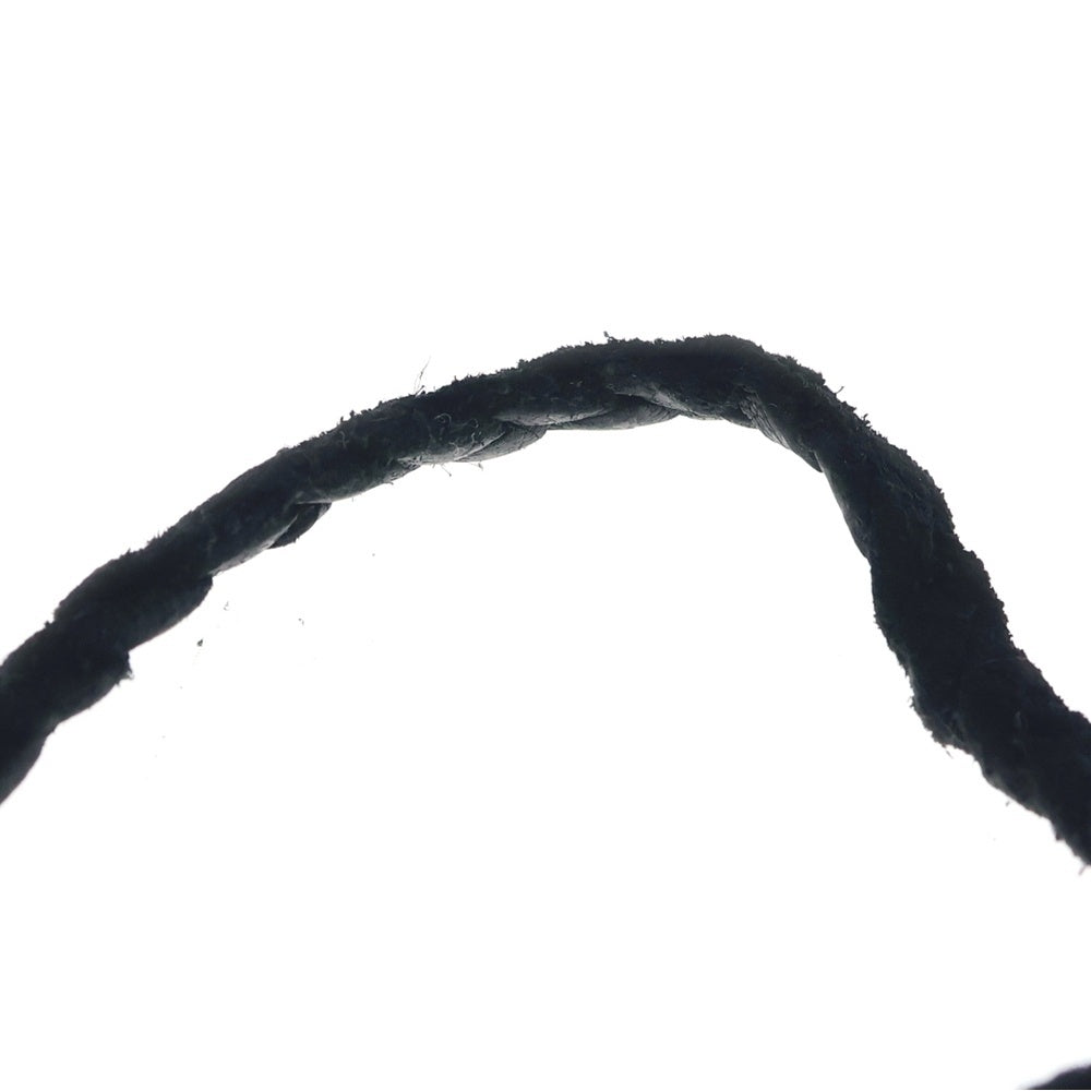 CHROME HEARTS(クロムハーツ) LEATHER BRAID SCROLL ネックレス レザーブレイドネックレス ブラック/シルバー BCA377