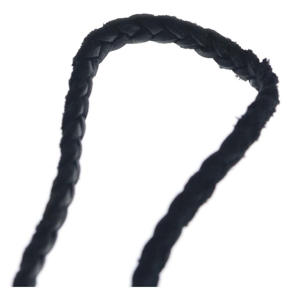 CHROME HEARTS(クロムハーツ) LEATHER BRAID SCROLL ネックレス レザーブレイドネックレス ブラック/シルバー BCA377