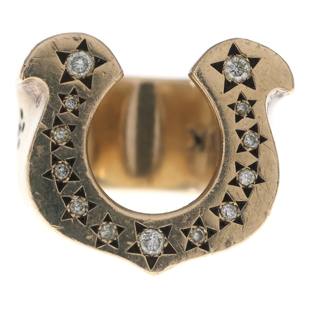 TENDERLOIN(テンダーロイン) T-H.SRING GOLD/STONE 8K ダイヤ ホースシューリング ゴールド