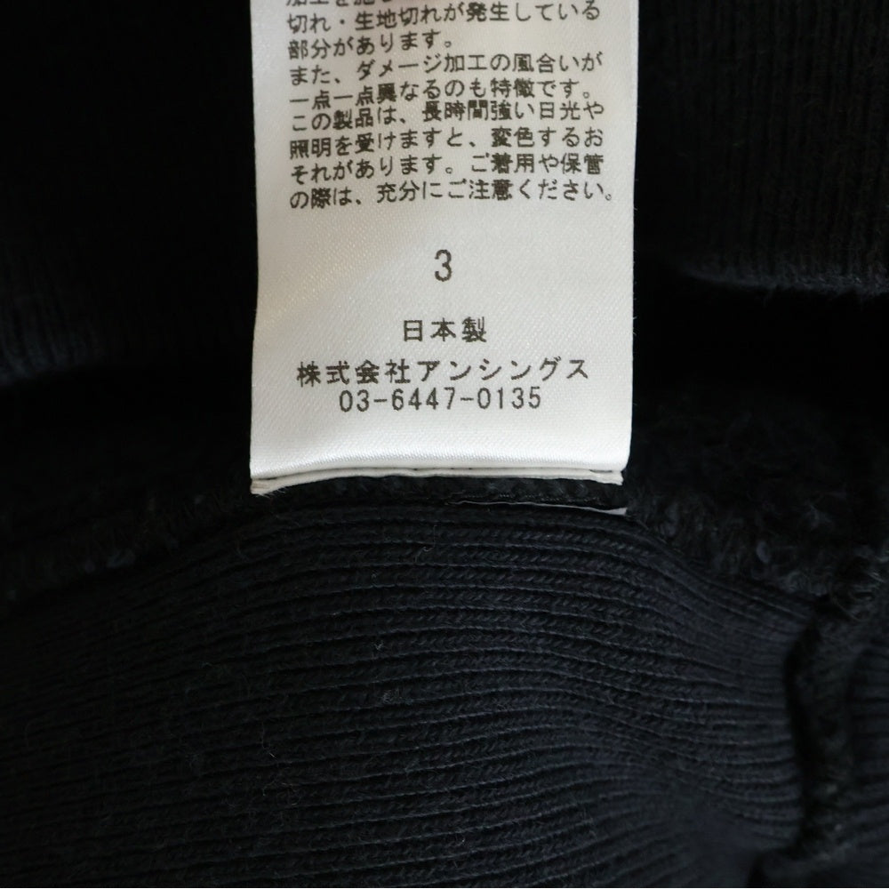 A.PRESSE(アプレッセ) 25AW Vintage Half Zip Sweatshirt 25AAP-05-09 ヴィンテージ ハーフジップスウェットシャツ ブラック
