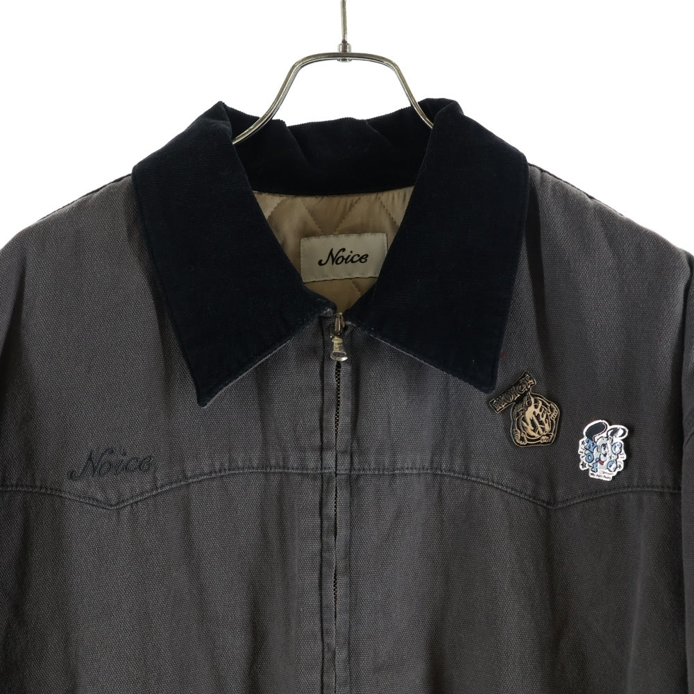 VERDY(ベルディ) ×Noice Dyed Canvas Work Jacket ×ノイス ダイド キャンバス ワークジャケット チャコール