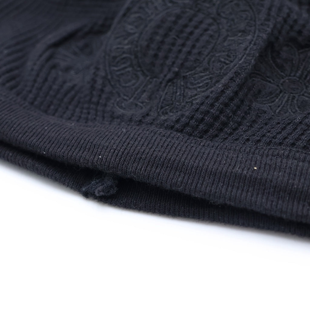 CHROME HEARTS(クロムハーツ) ホースシュー刺繍ロゴサーマルビーニー 帽子 ブラック