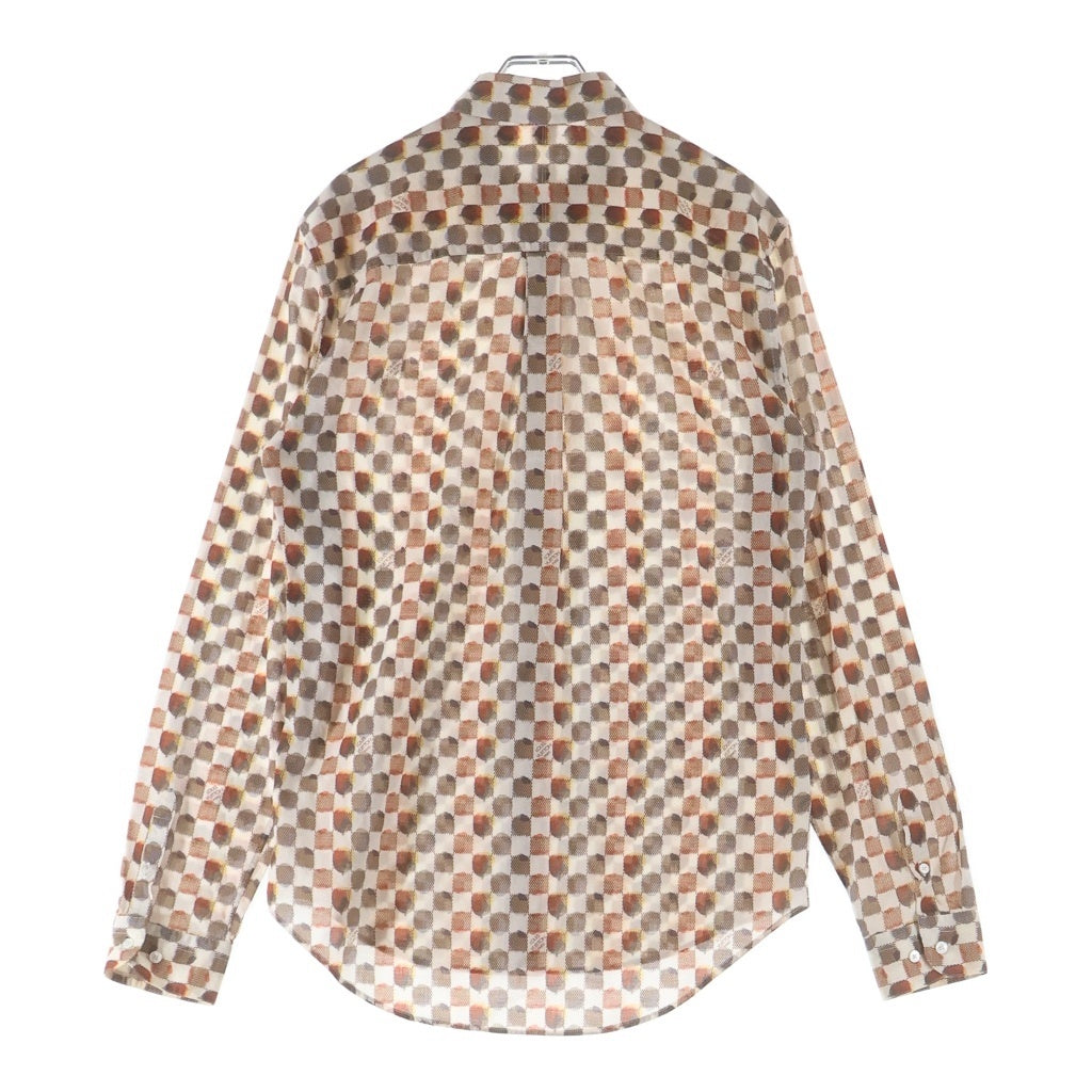 LOUIS VUITTON(ルイヴィトン) ドットコンビダミエドレスシャツ 長袖シャツ ホワイト/ブラウン