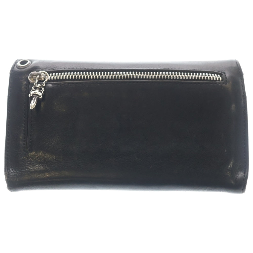 CHROME HEARTS(クロムハーツ) WAVE ウェーブ レザーウォレット 財布 ブラックBCA375