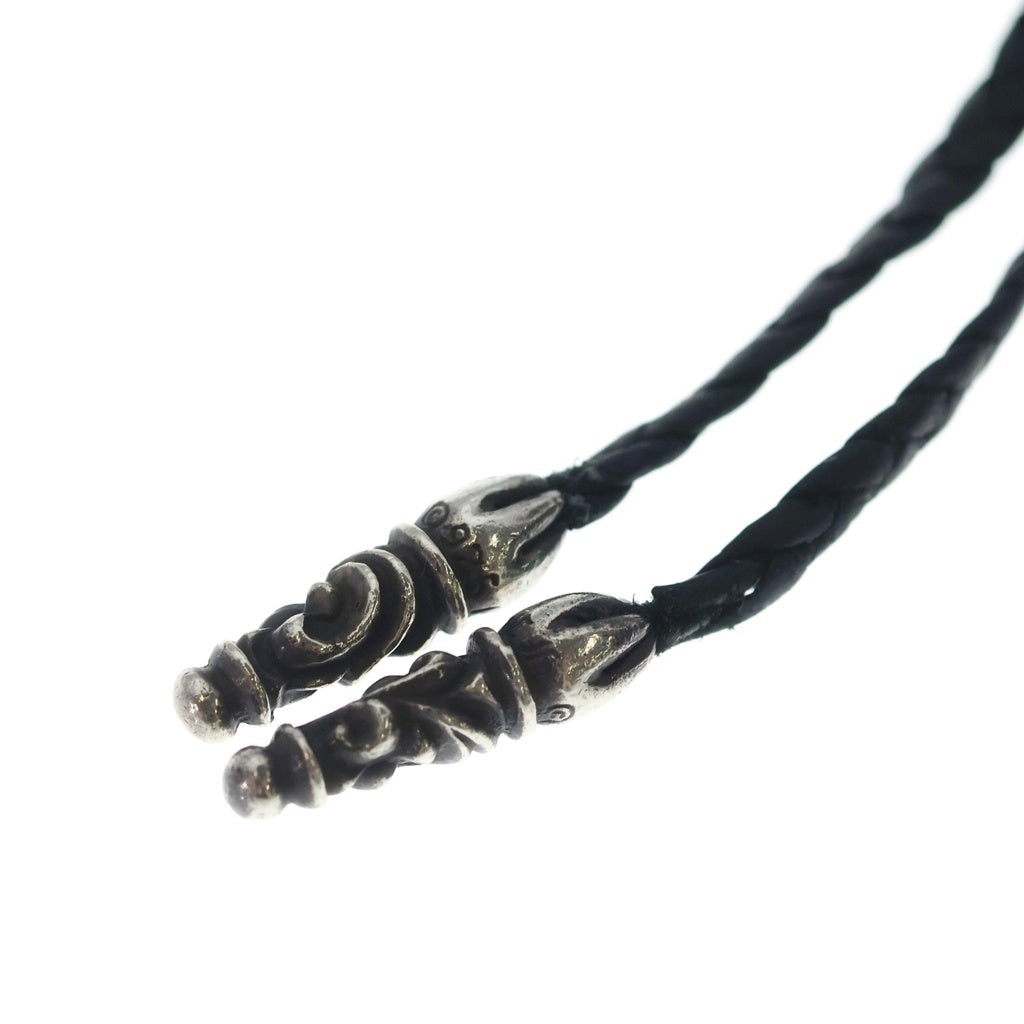 CHROME HEARTS(クロムハーツ) LEATHER BRAID SCROLL ネックレス レザー