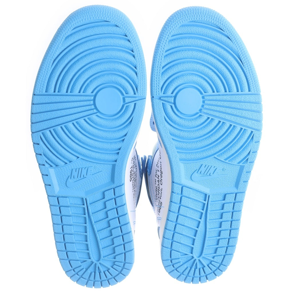 NIKE(ナイキ) ×OFF-WHITE AIR JORDAN 1 POWDER BLUE UNC AQ0818-148 オフホワイト エアジョーダン1 パウダーブルー ハイカットスニーカー ホワイト/ブルー US10/28.0cm