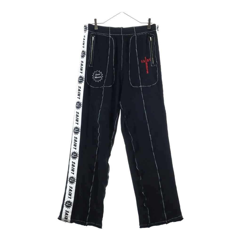 SAINT MICHAEL(セントマイケル) 25AW ×A LOVE MOVEMENT ALM_SWEAT PANTS SM-HR1-0000-C70 フロントロゴ スウェットパンツ ブラック