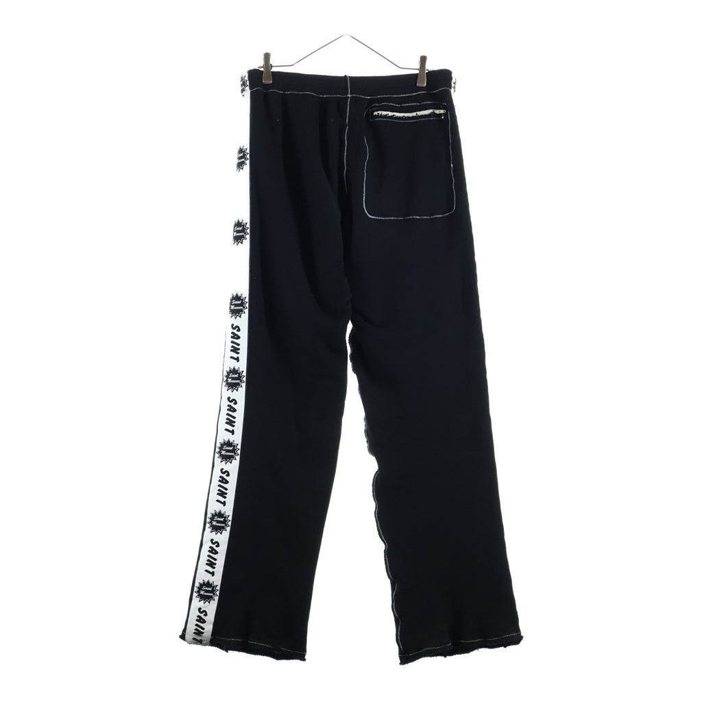 SAINT MICHAEL(セントマイケル) 25AW ×A LOVE MOVEMENT ALM_SWEAT PANTS SM-HR1-0000-C70 フロントロゴ スウェットパンツ ブラック